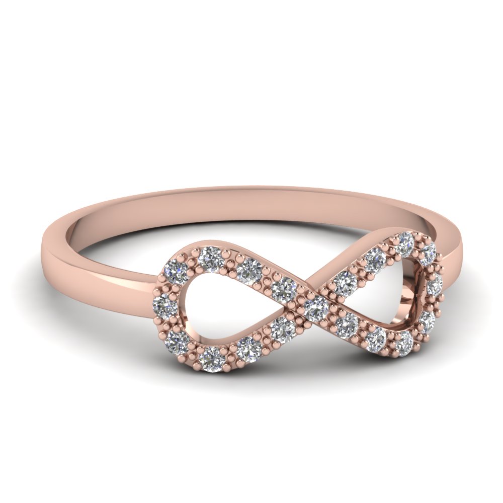 Beach rose gold rings for women infinity rings plus size