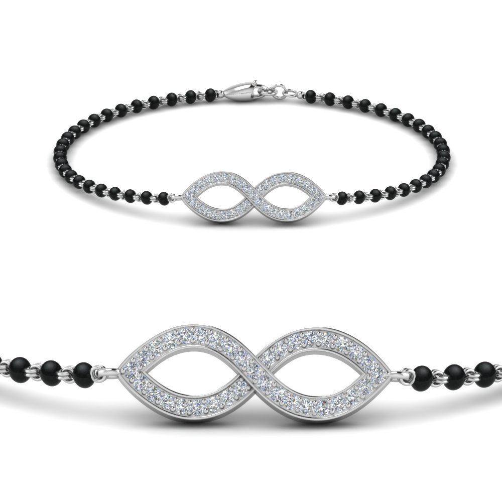 Infinity Mangalsutra Diamond Bracelet