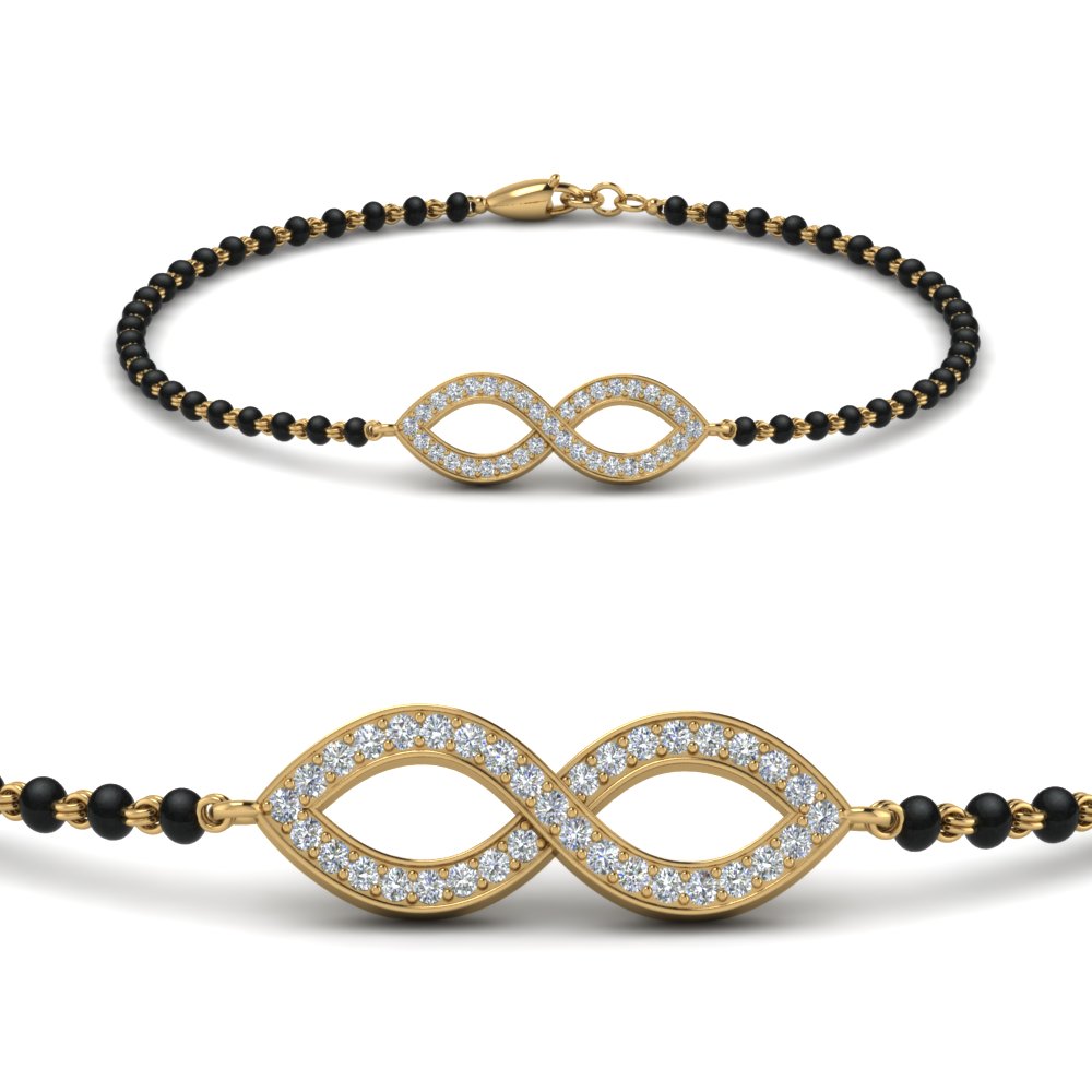 Infinity Mangalsutra Gold Bracelet