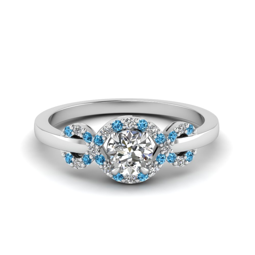 Blue Topaz Engagement Rings