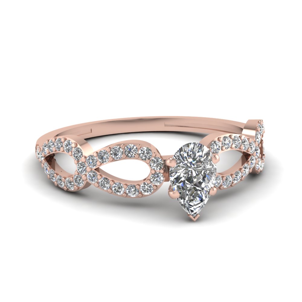 Stunning Pear Shaped Ring with Infinity Band - Shop Now for Timeless ...