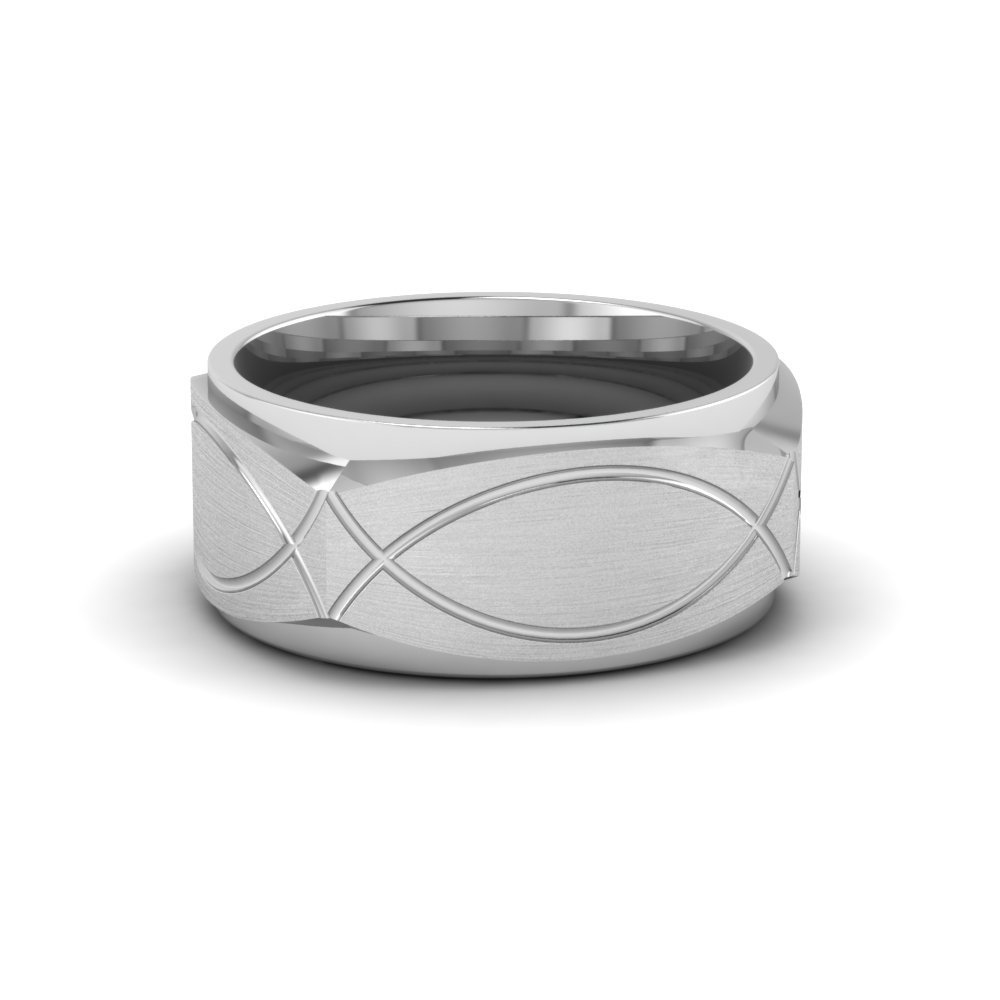 Wide Infinity White Gold Ring
