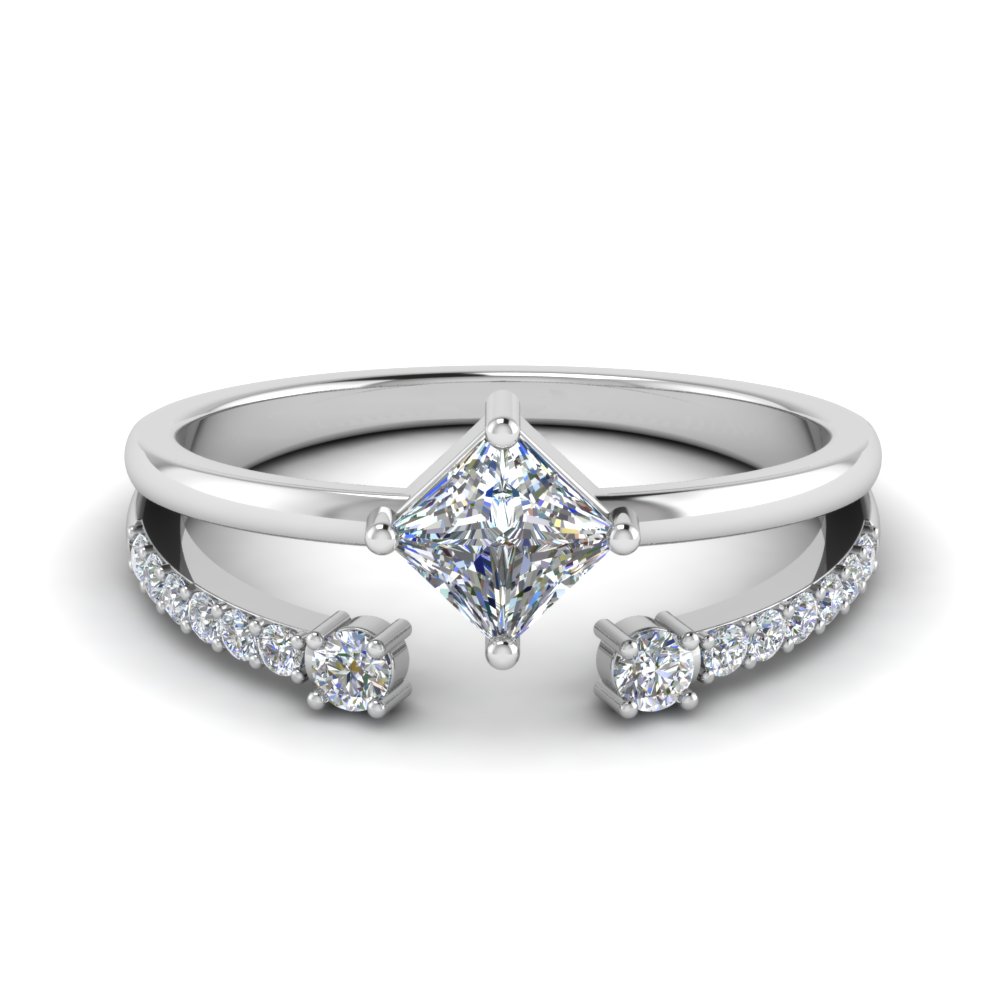 Diamond Ring With Open Band