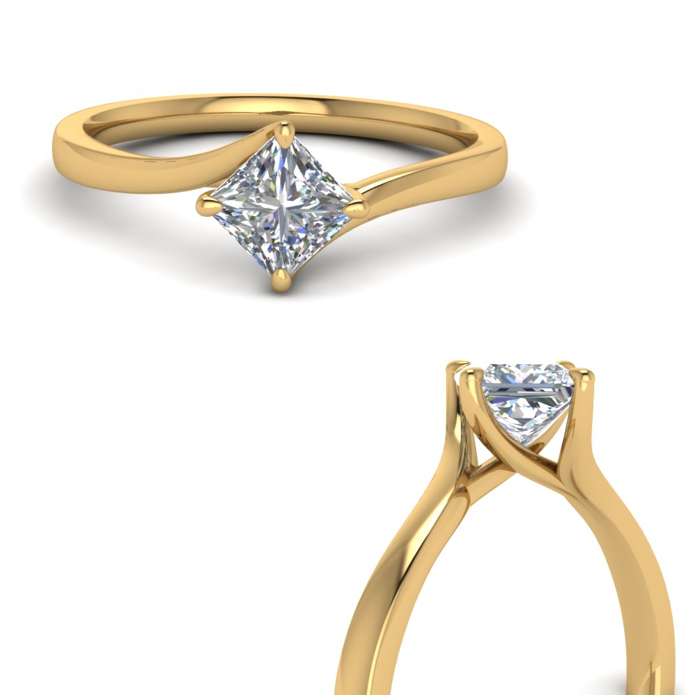 Tension Set Princess Diamond Solitaire Ring