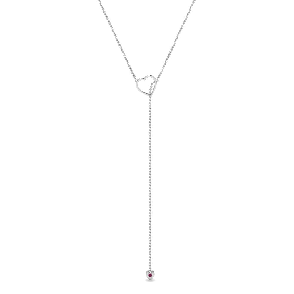 Forget-Me-Not Pink Sapphire and Diamond Lariat Necklace