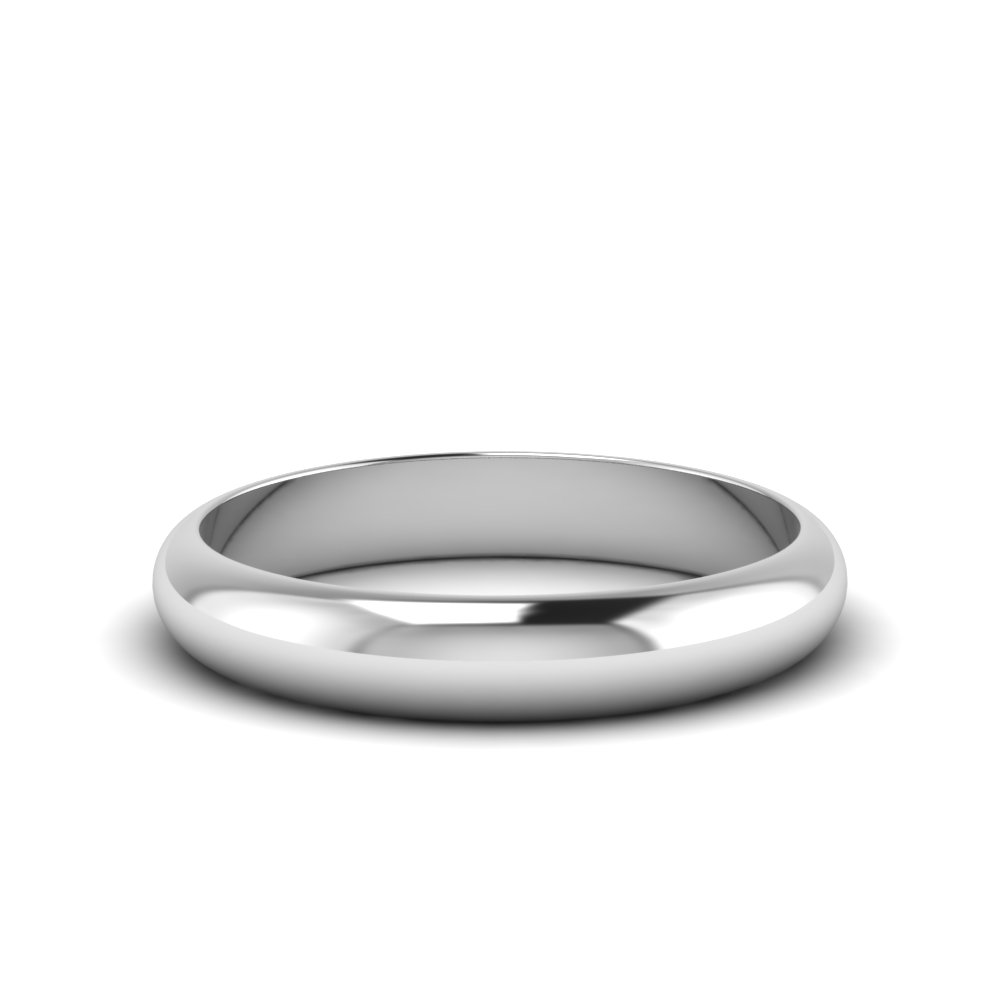 white gold comfort fit women's wedding band