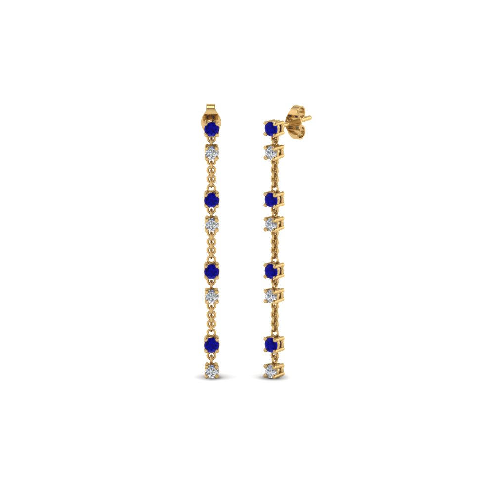 Dangling Natural Blue Sapphire Earrings in 9k Solid Yellow Gold, Yellow Gold  Filigree Earrings, Antique Replica Earrings - Etsy