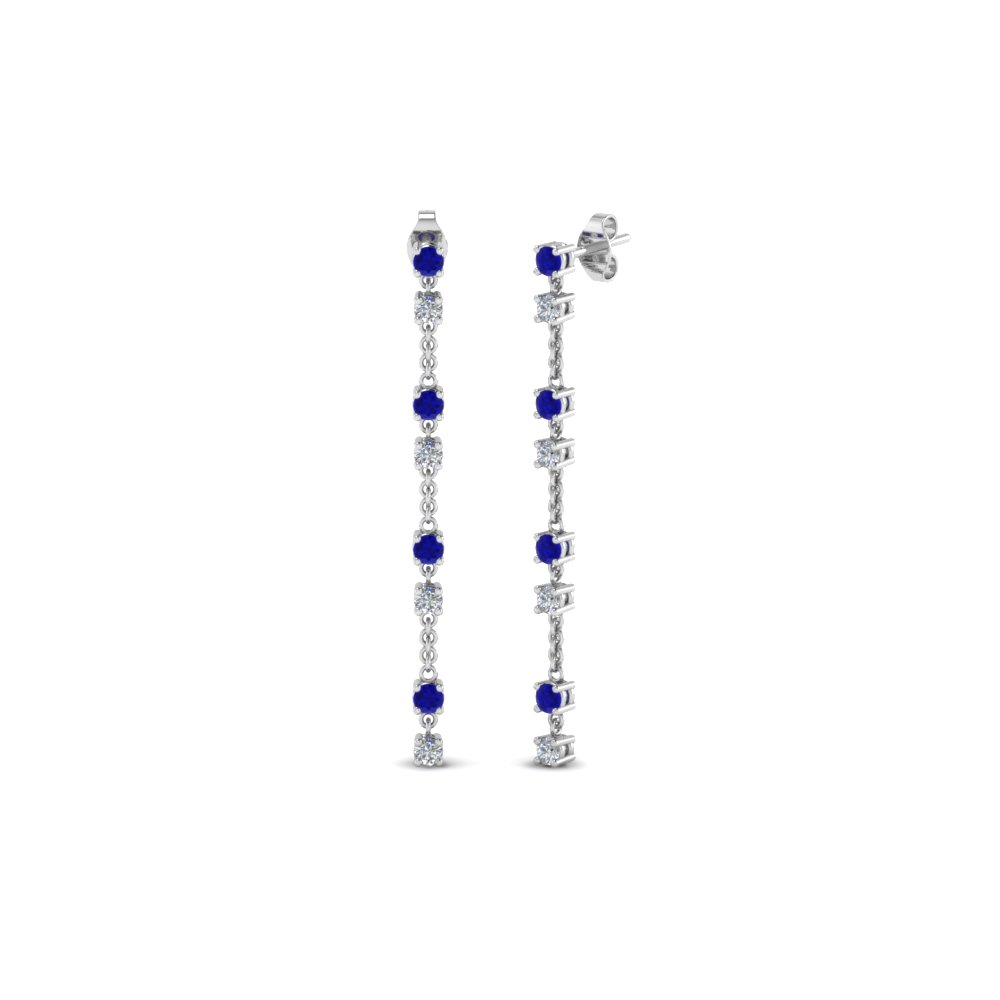 long sapphire earrings