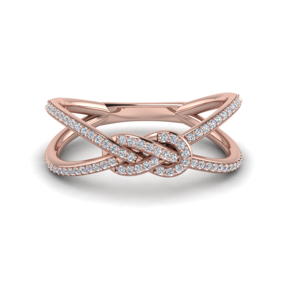 rose gold knot promise ring