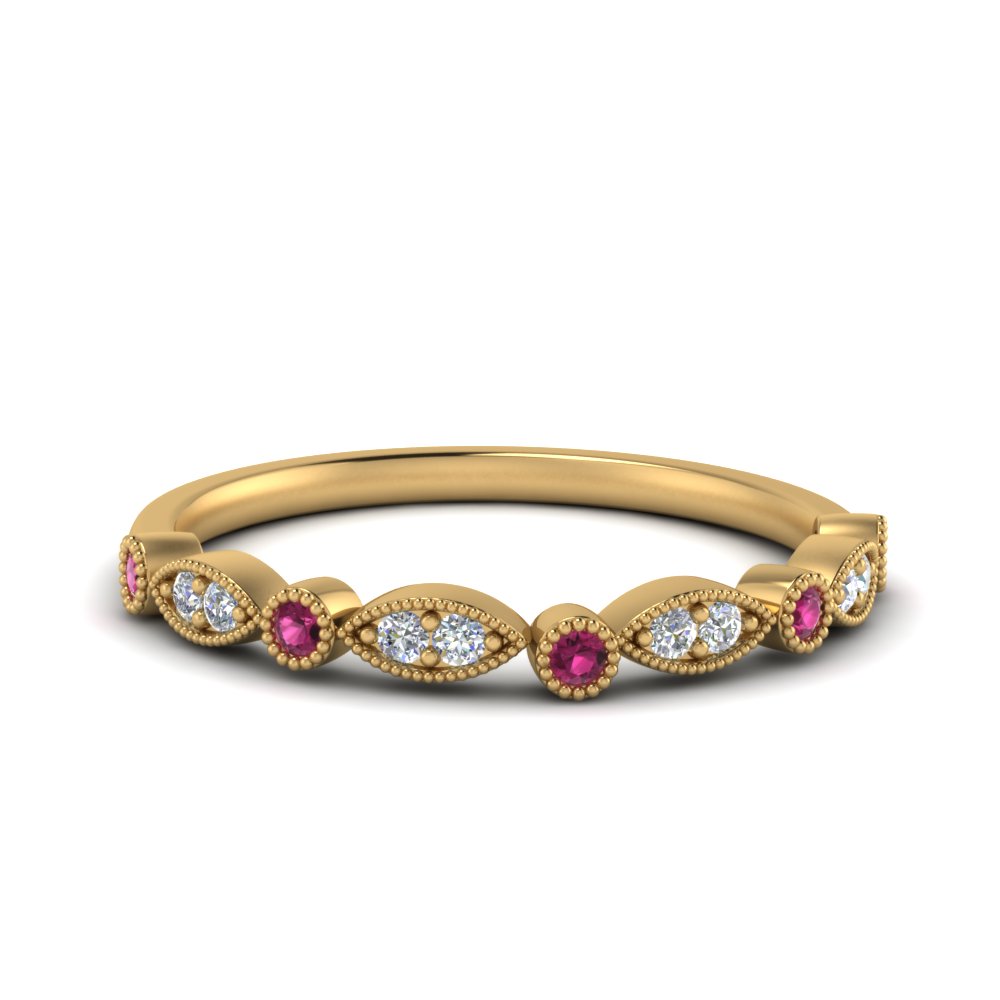 marquise-and-dot-vintage-diamond-band-with-pink-sapphire-in-FD8641BGSADRPI-NL-YG