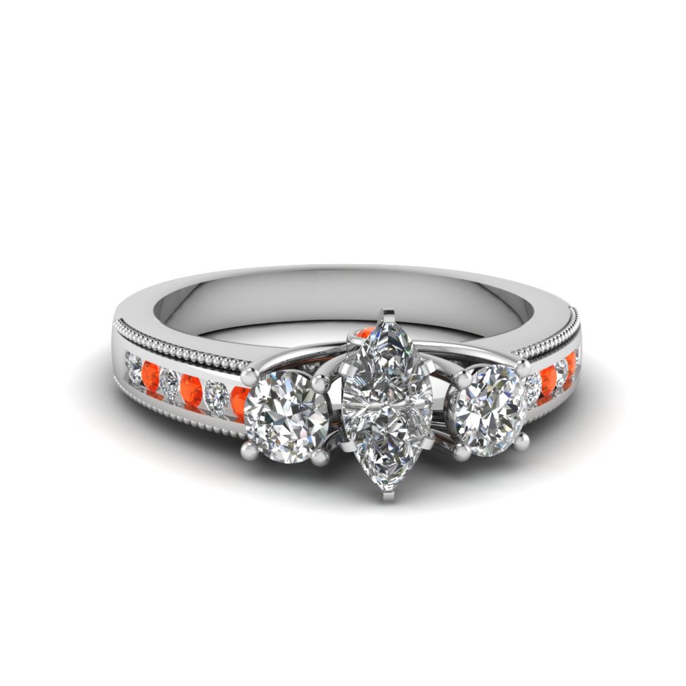 Imperial Passion Topaz Engagement Rings