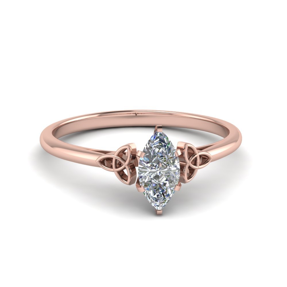 Marquise Shaped Solitaire Engagement Rings