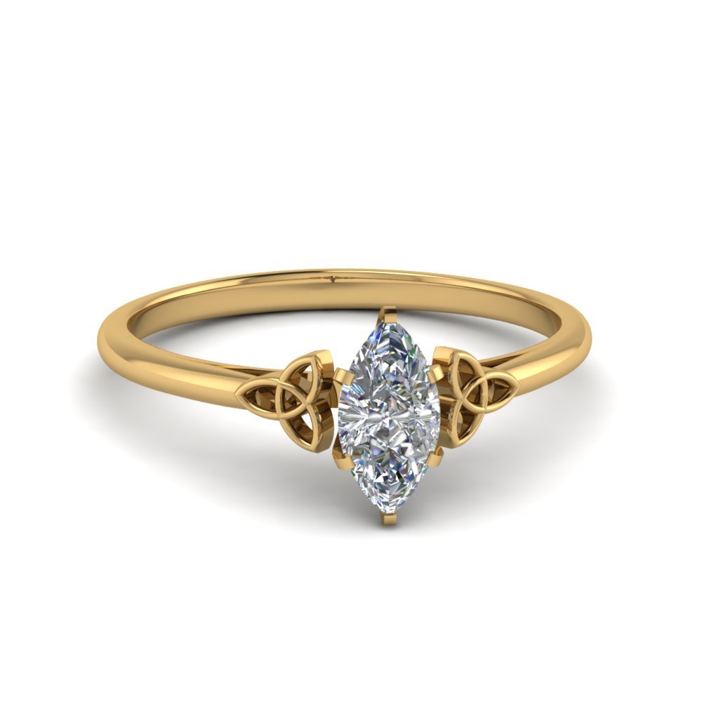 Marquise Shaped Solitaire Engagement Ring