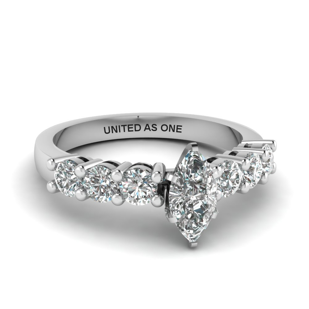 0.75 Carat Marquise Diamond Women Engagement Ring