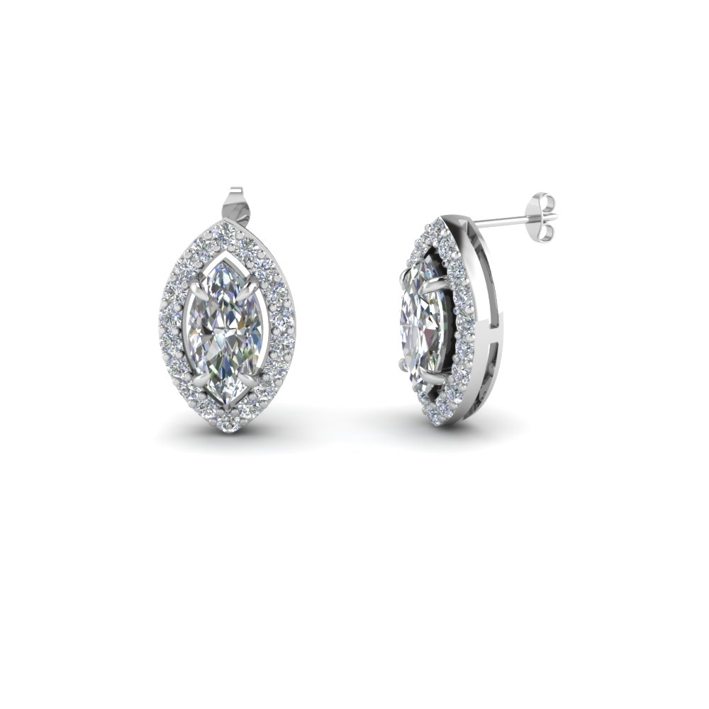 marquise diamond stud earrings