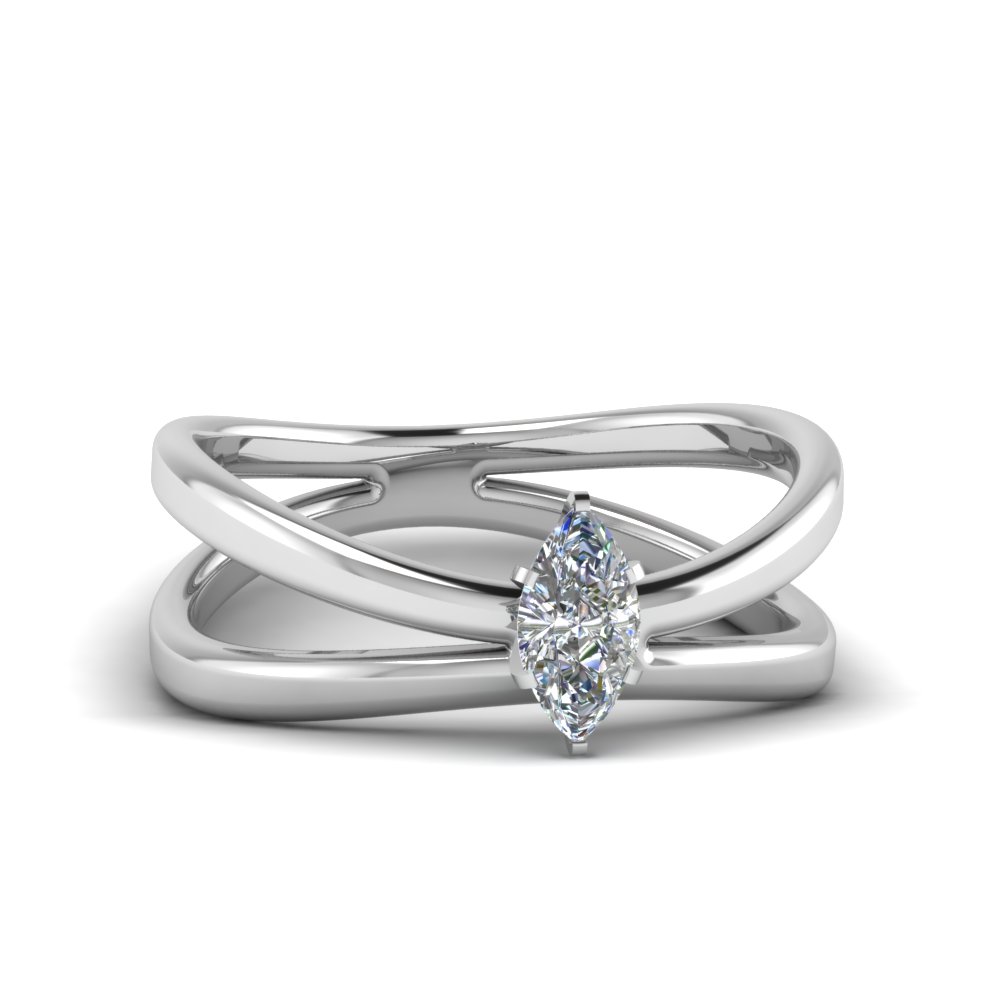 marquise cut double shank split solitaire engagement ring in fd 1008mqr nl wg - Rose Gold And White Gold Wedding Rings marquise cut double shank split solitaire engagement ring in fd 1008mqr nl wg - Rose Gold And White Gold Wedding Rings