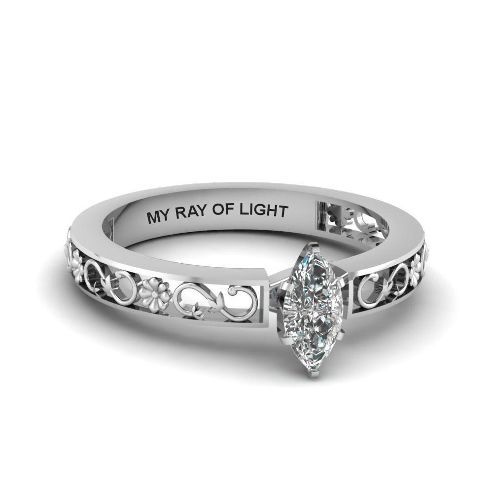 Marquise Cut Solitaire Rings