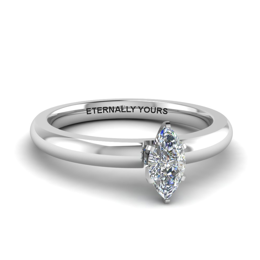 Marquise Diamond Solitaire Rings
