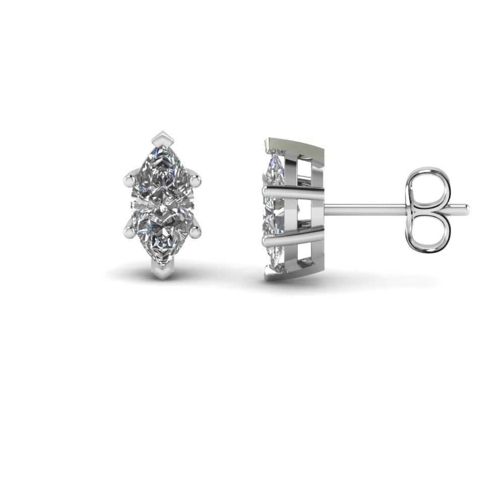 marquise diamond stud earrings