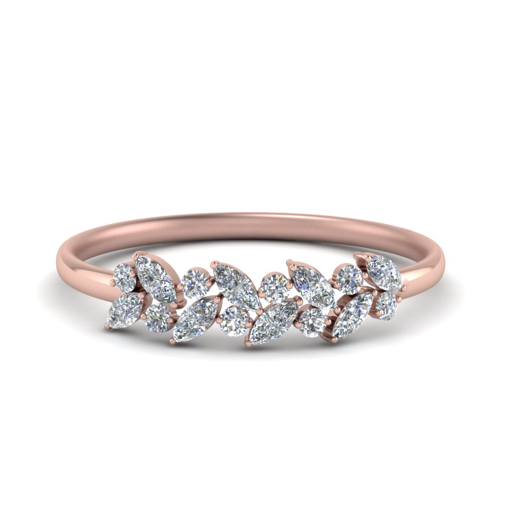  Rose  Gold  Wedding  Rings  Women Fascinating Diamonds