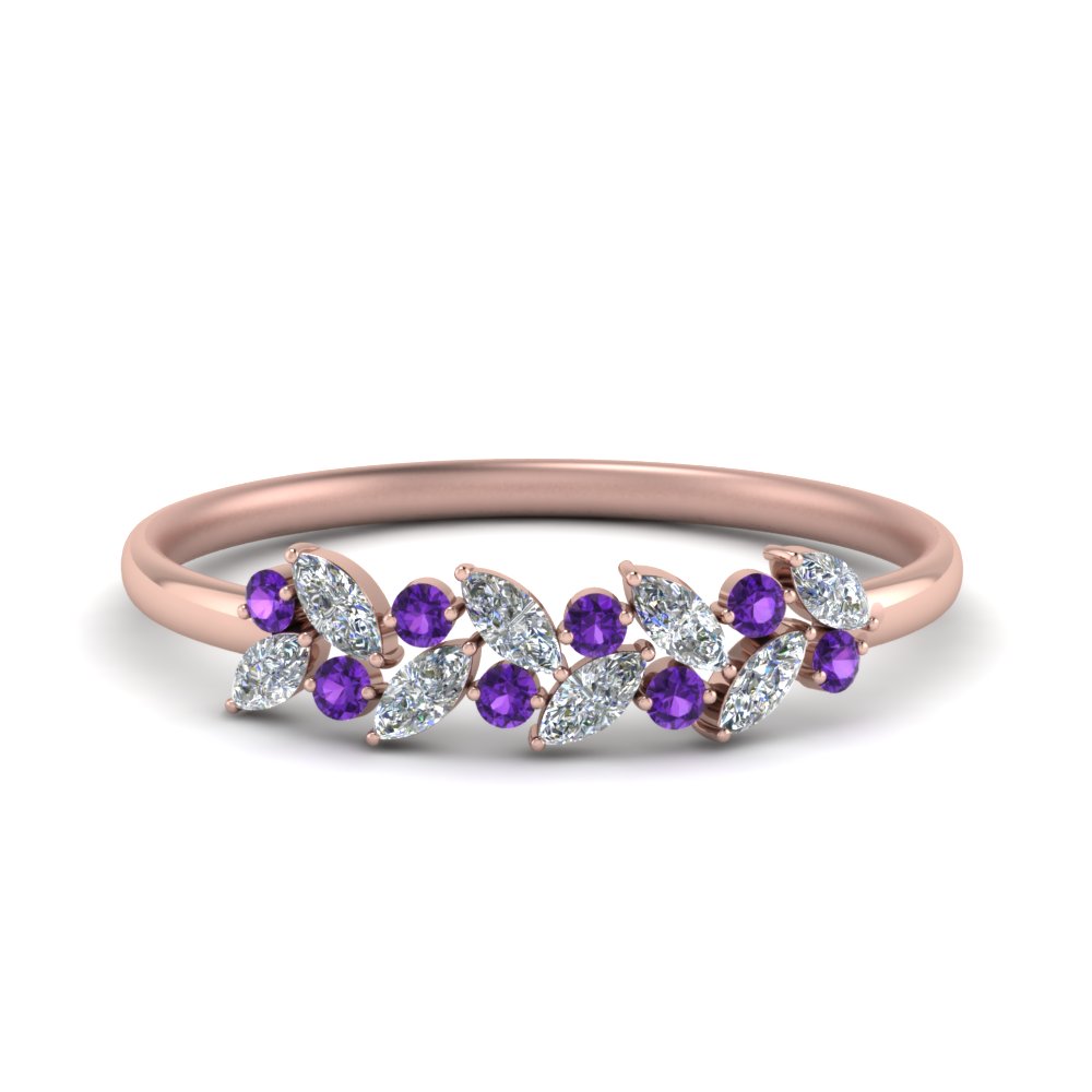 Marquise Cut Purple Topaz Ring