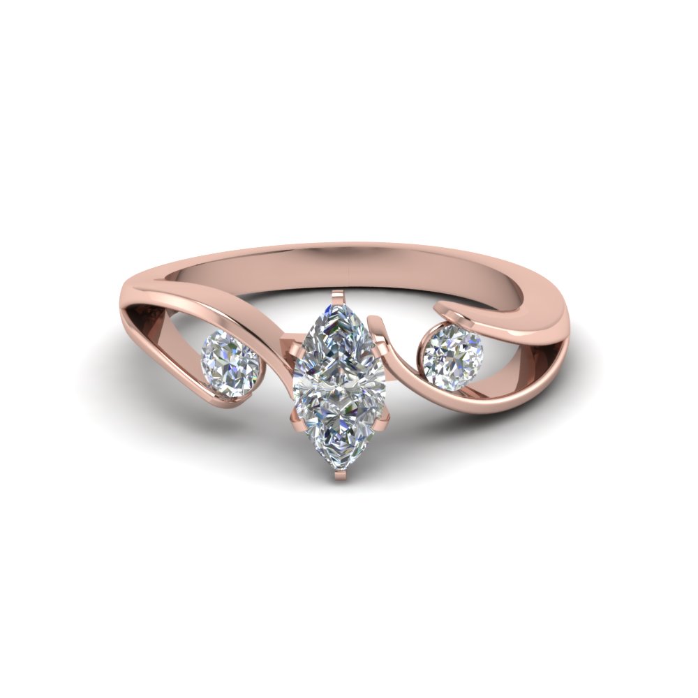 Cubic Zirconia Winter Snowflake Flower Rose Gold Wedding Engagement Rings  Band | eBay