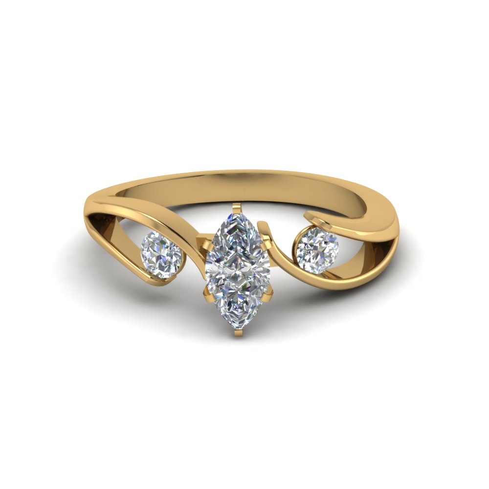 3 Stone Marquise Engagement Rings