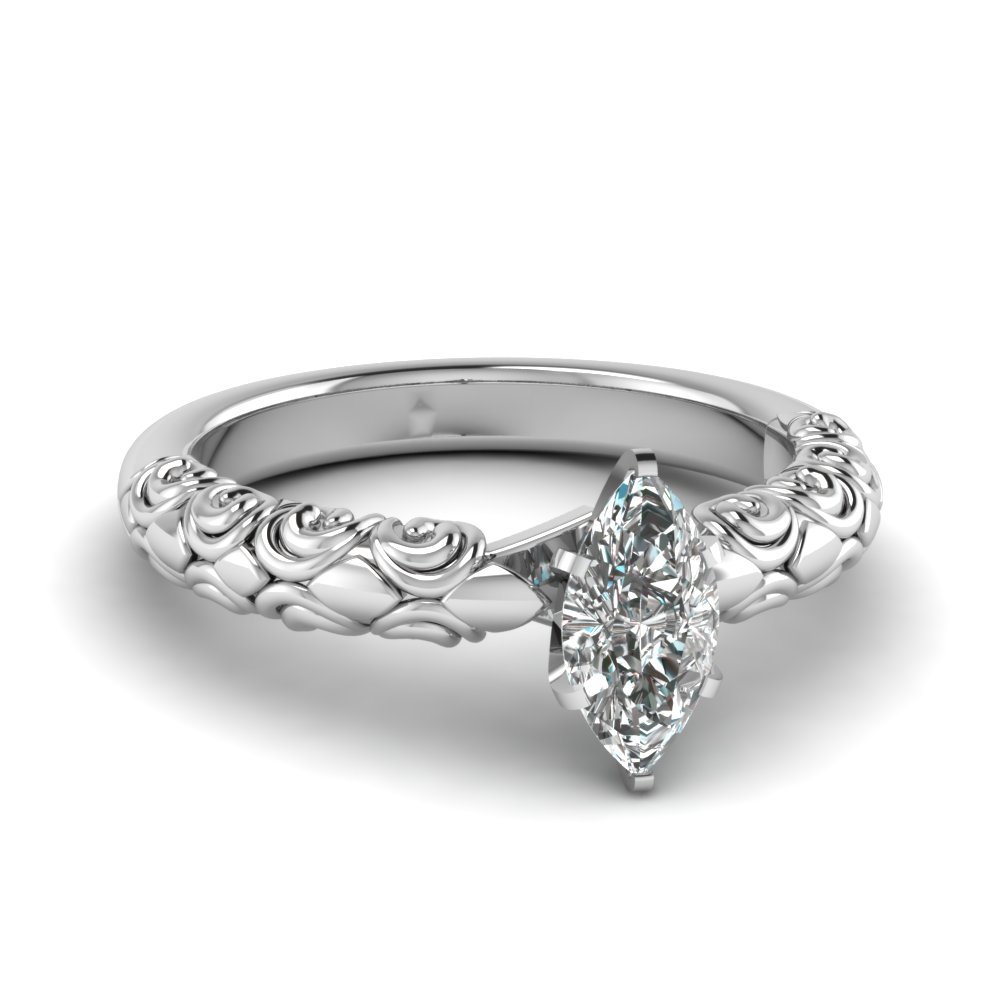 Marquise Solitaire Engagement Rings