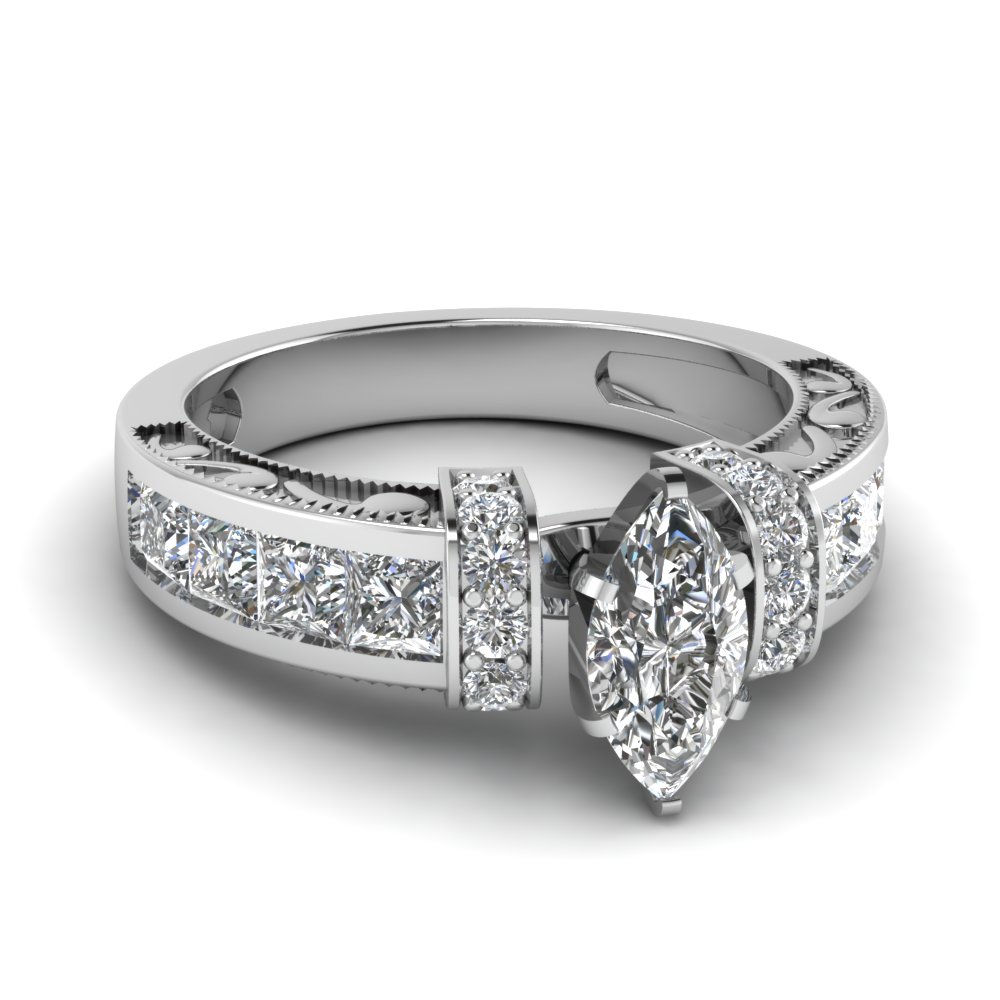 Marquise Vintage Engagement Rings