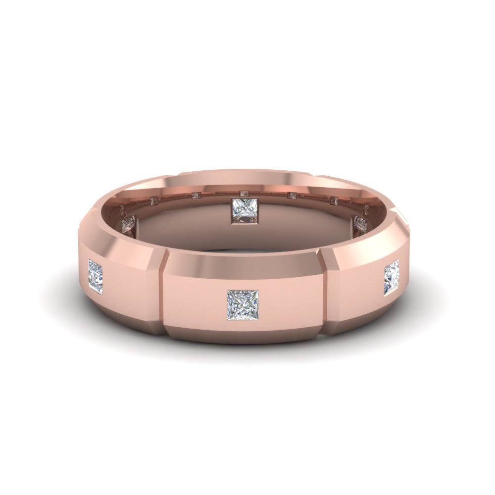 mens diamond engagement rings in 18K rose gold FDM8012B NL RG