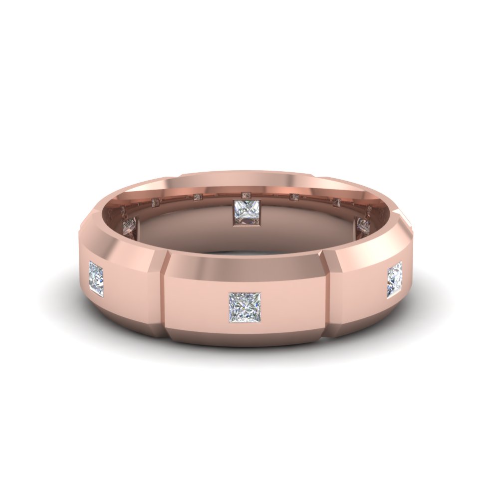 Mens Diamond Engagement Rings In 18K Rose Gold ...