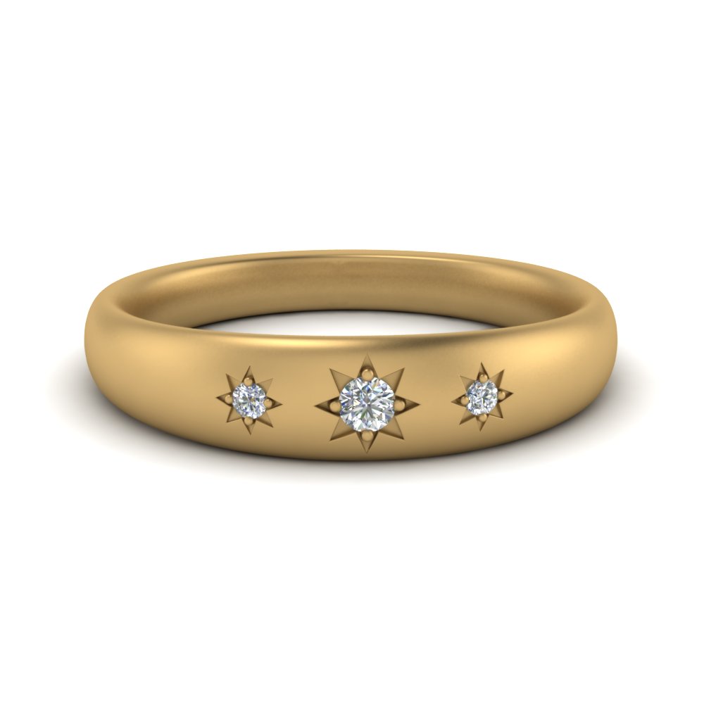 Unique 3 Stone Diamond Ring