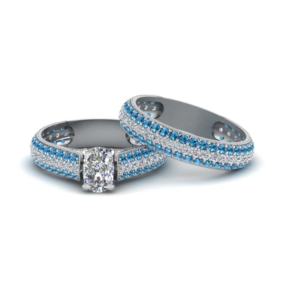 Le Vian Natural Blue Topaz Ring 1/5 ct tw Diamonds 14K Strawberry Gold |  Jared