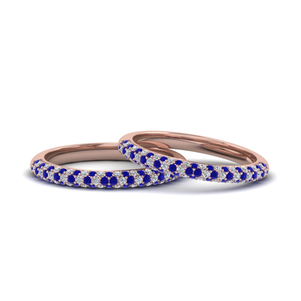 Micro pave sapphire band discount