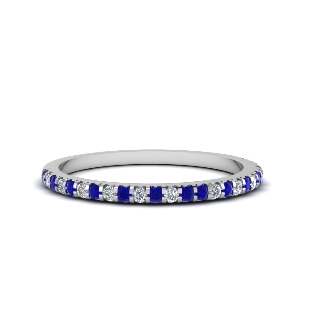 Blue Sapphire Wedding Bands For Her