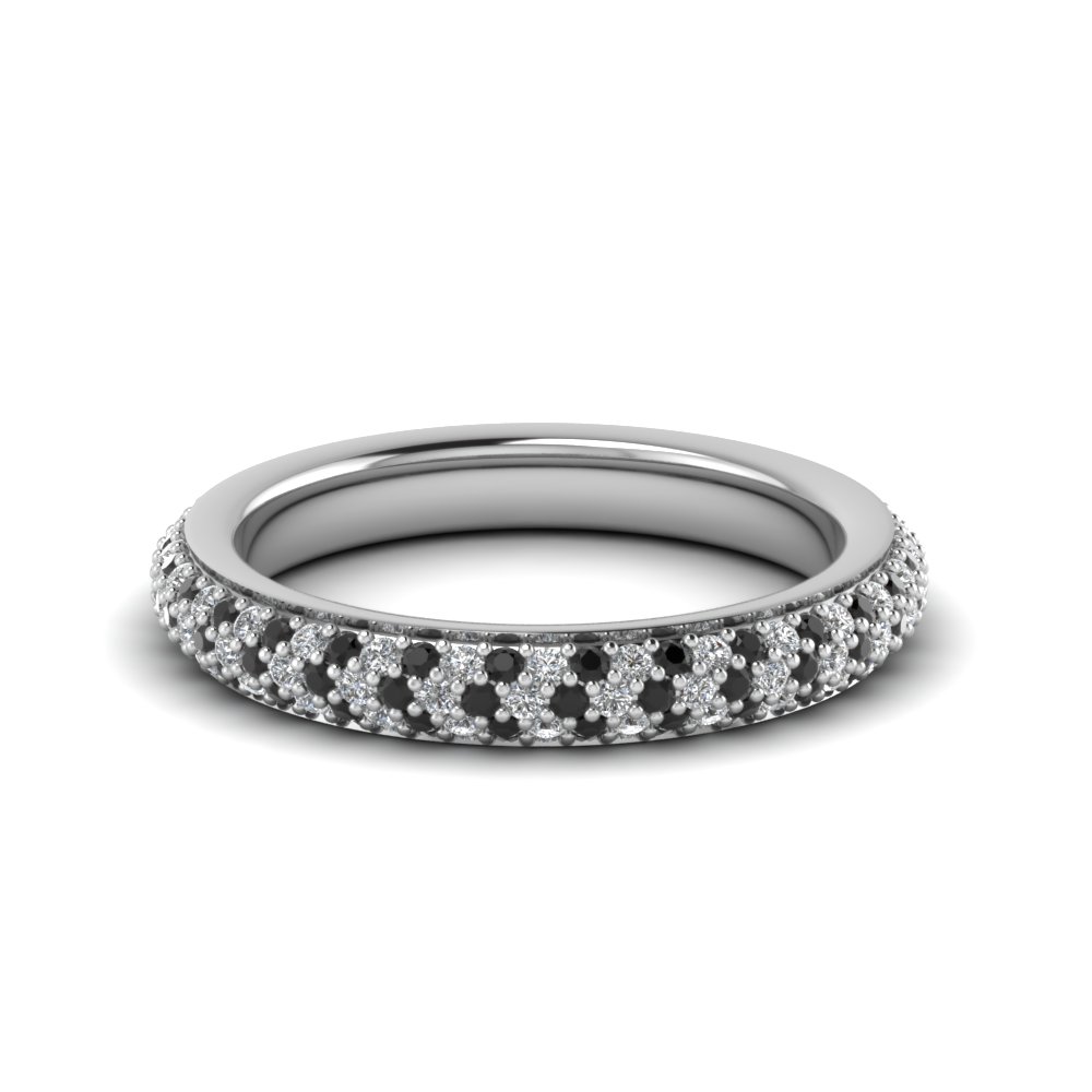 black diamond pave eternity band