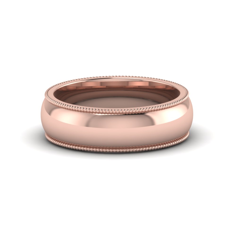 Milgrain Comfort Fit Mens Wedding Band Anniversay Ring In 18k Rose Milgrain Comfort Fit Mens Wedding Band Anniversay Ring In 18k Rose Gold Fdm8115b Nl Rg