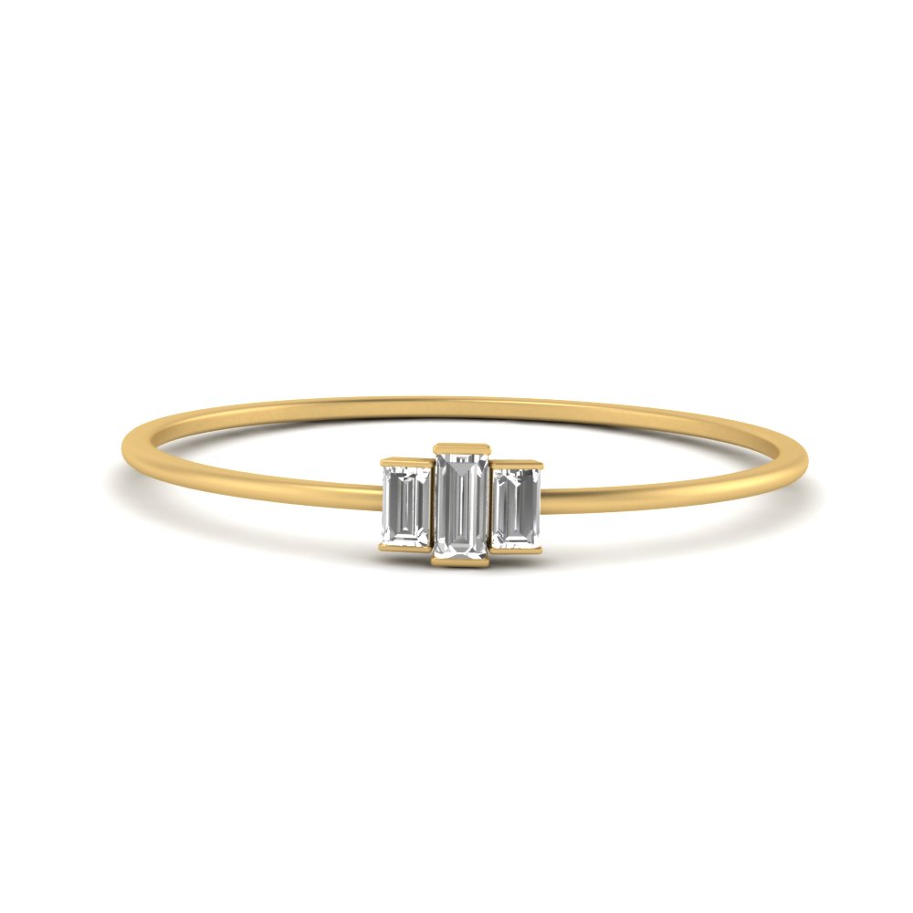 18k Gold Wedding Ring Simple Minimalist Stacked Rings for Women