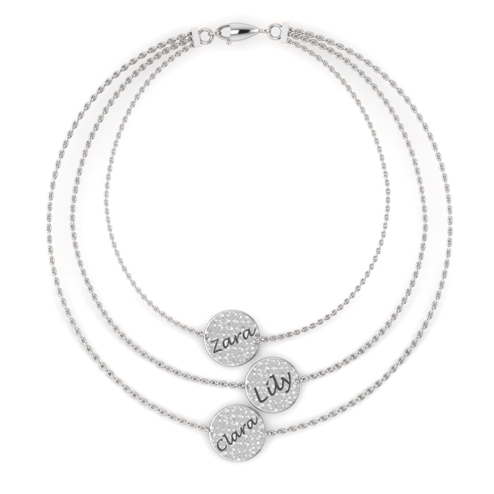 multi strand personalized bracelet for mom in FDBRC8689MDANGLE2 NL WG