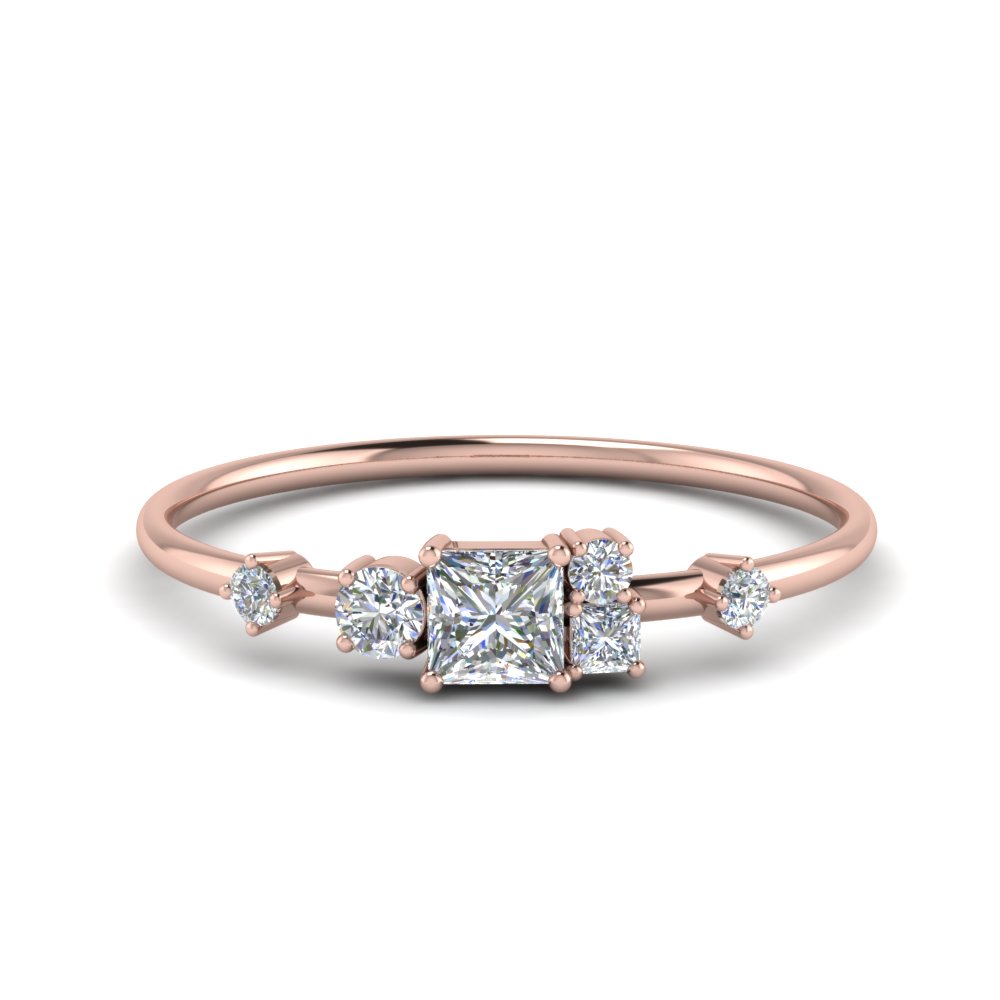 Diamond Asymmetrical Engagement Ring