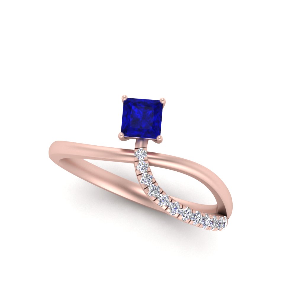 Unity 1ct Princess Sapphire 18ct Yellow Gold Engagement Ring | Jian London