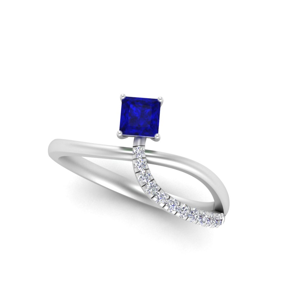 Buy 2cttw Princess Cut Blue Sapphire Wedding Promise Ring Crafted In 925  Sterling Silver Anniversary Engagement Rings Jewelry Gifts For Her Wife  Girlfriend Ring Size 6.75 | 6 Months Warranty* at Amazon.in