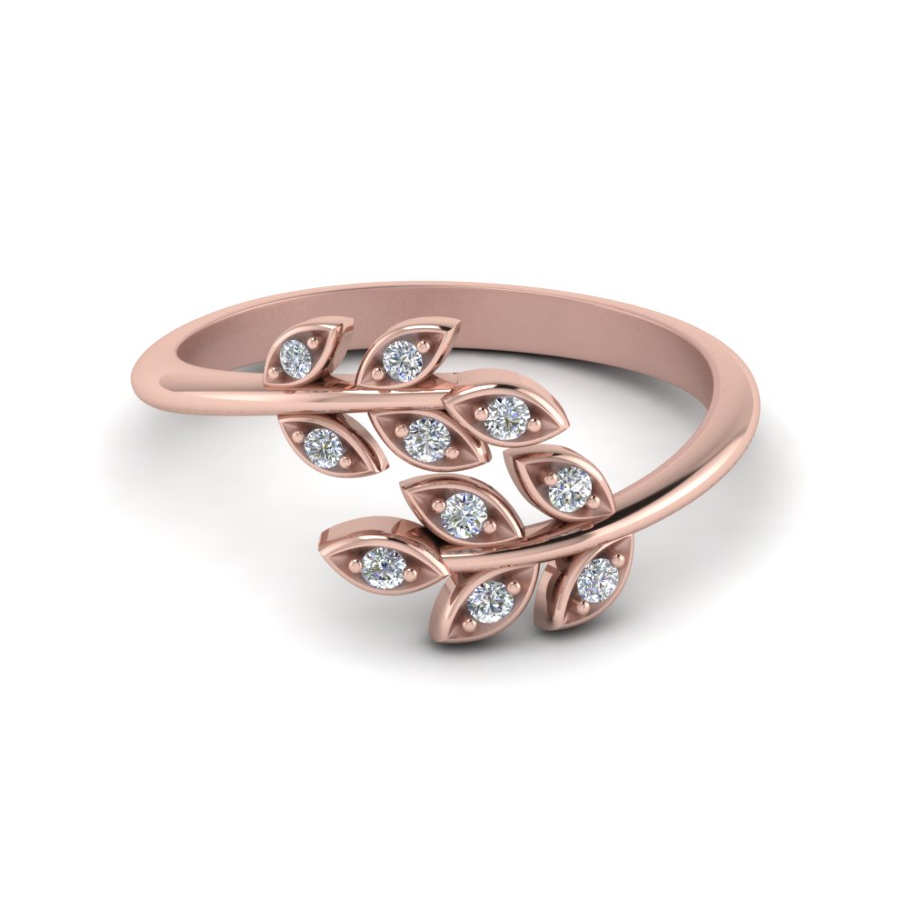 Leaf Diamond Wedding Ring