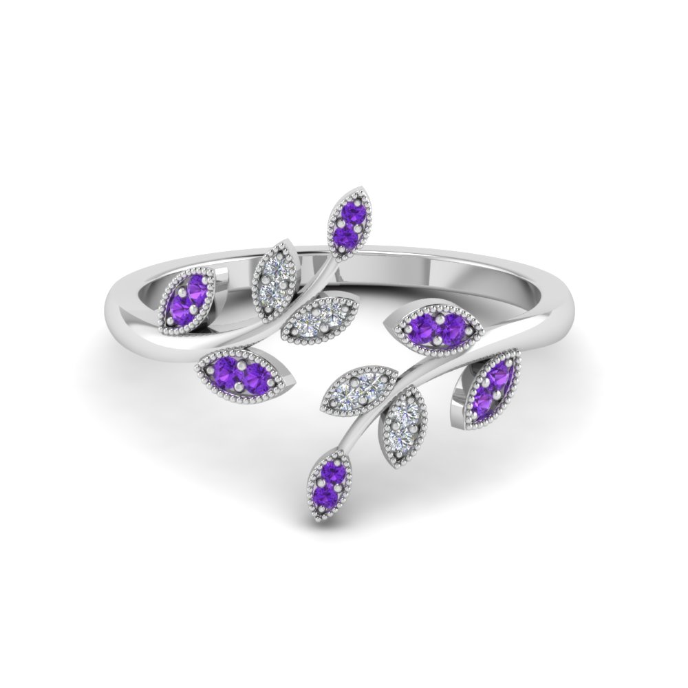 Open Leaf Fashion Diamond Ring