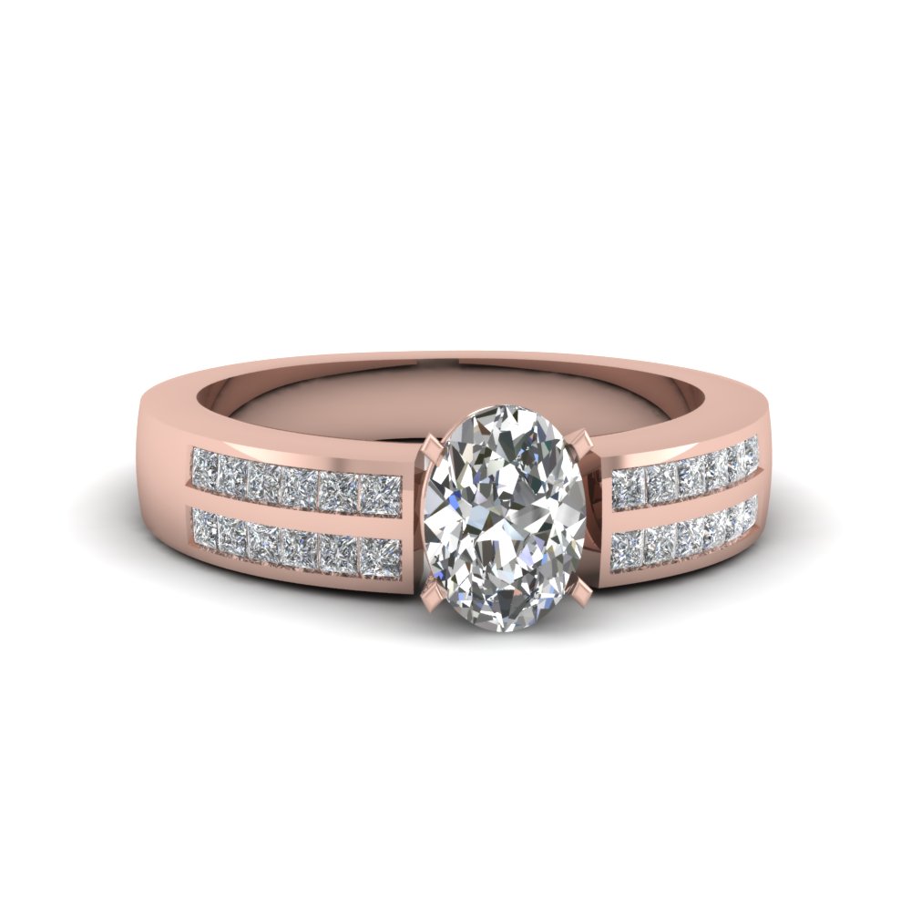 Oval 0.50 Karat Diamond Wedding Rings