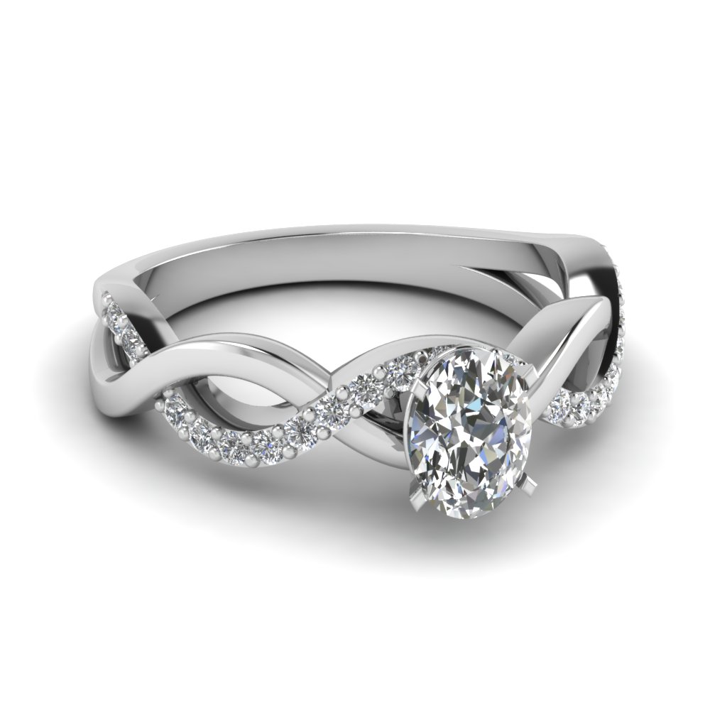 One Carat Cushion diamond Infinity Style Engagement Ring In 950 Platinum |  Fascinating Diamonds