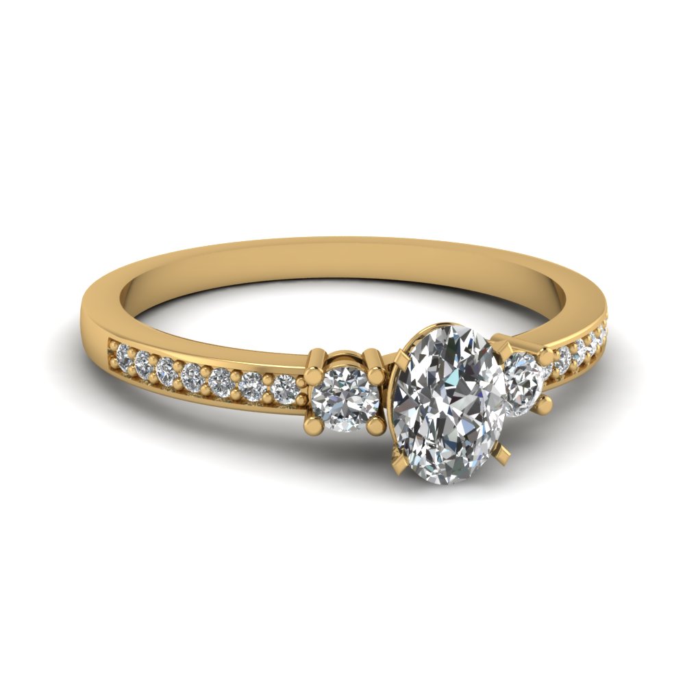 Oval Shaped Delicate Engagement Rings