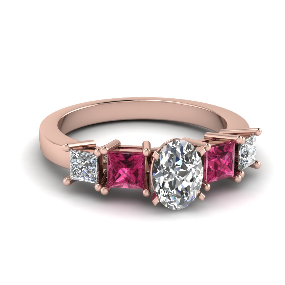 Oval Diamond Prong Wedding Ring