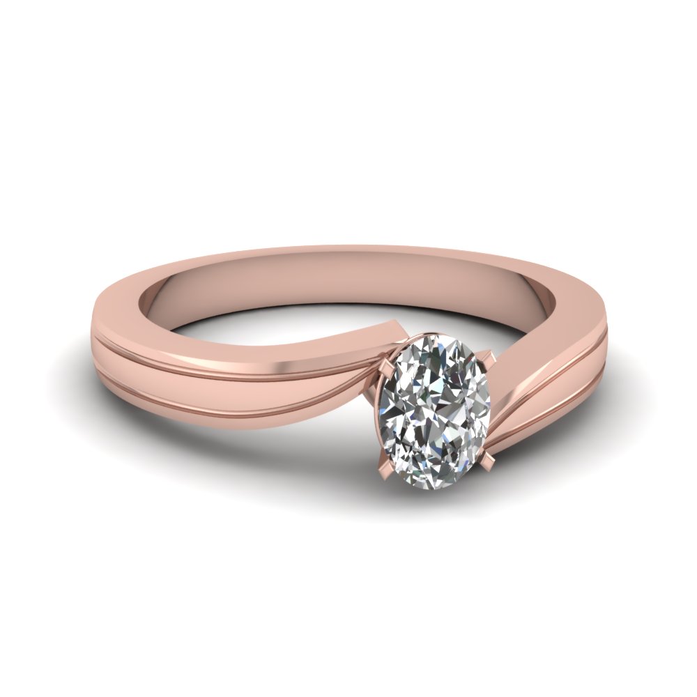 Oval Shaped Solitaire Rings