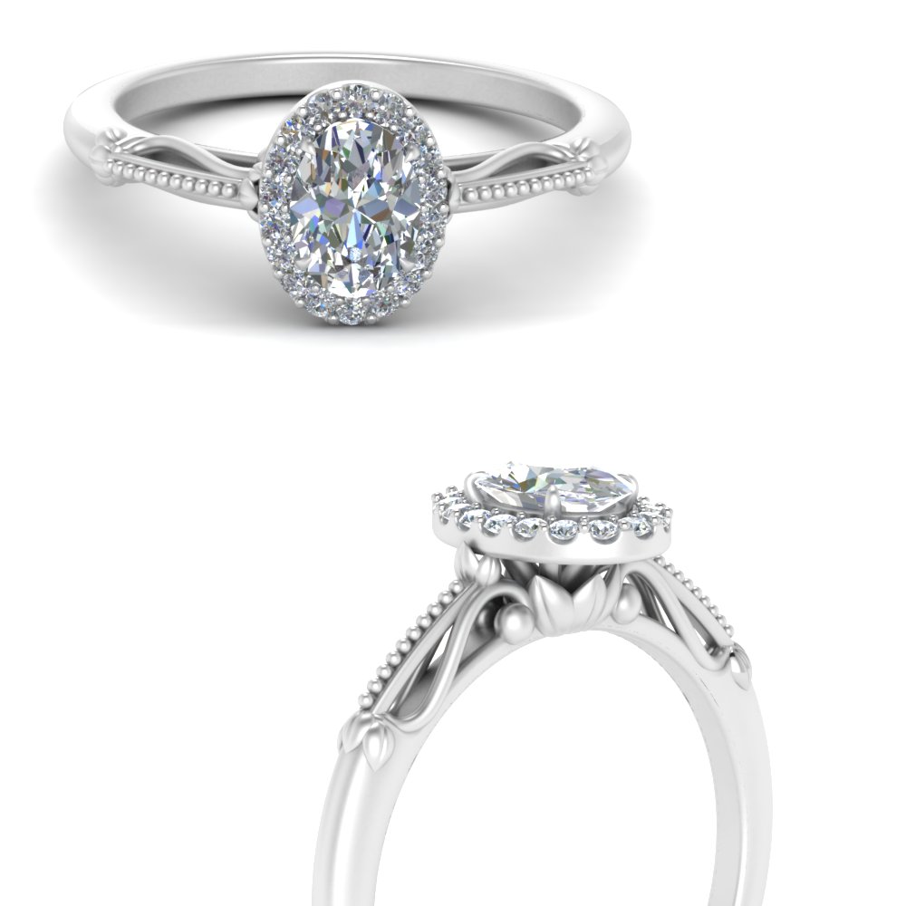 Halo Vintage Engagement Rings